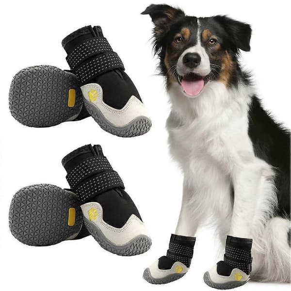 Hundesko, Hundestøvler, Hundesko, Fleeceforet, Til Efterår Termisk & Vinter, M6Z6 white2 1pcs