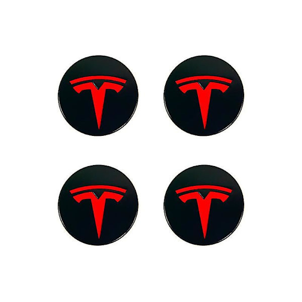Passar Tesla Tesla Model 3 Navcentrumslock - Silver Silver Logotyp (blank) (fyra förpackningar)