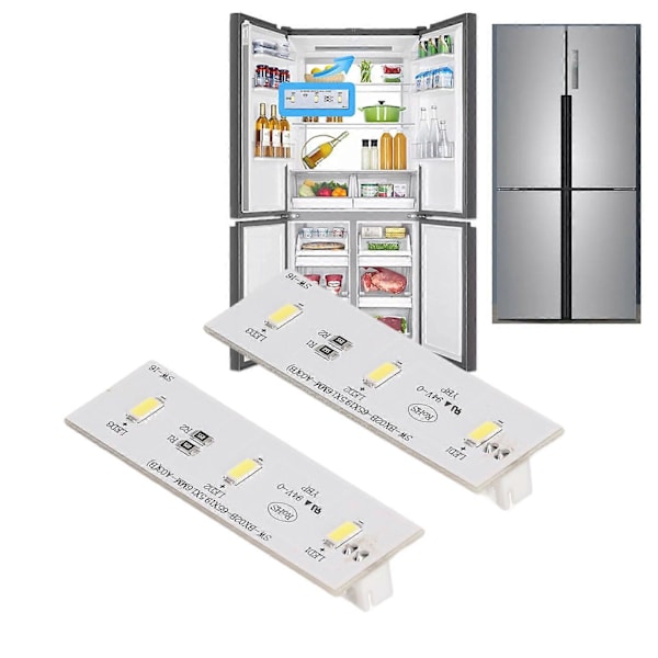 2 st LED-ljuslist för kylskåp, ersättningsdel för frys, reparation av ljuslist för kylskåp, passar SW BX02B DC 12V