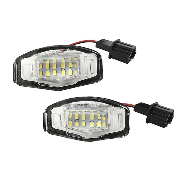 2 stk bil LED nummerplade lys nummerplade lys lampe til Honda Civic Honda Accord Sort