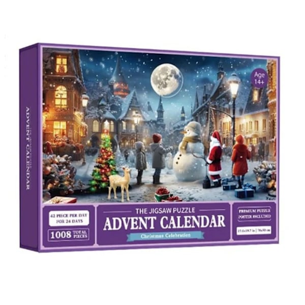 Jigsaw Puzzle Advent Calendar 2024, 1008 Pieces 24 Days - Countdown to Christmas