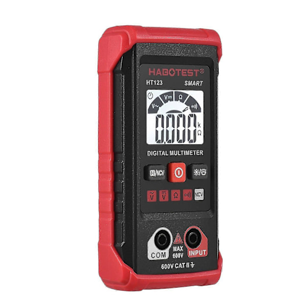 HABOTEST HT123 Digital Multimeter Auto Range 2.000 Tællinger True RMS Måling med LCD Baggrundsbelysning
