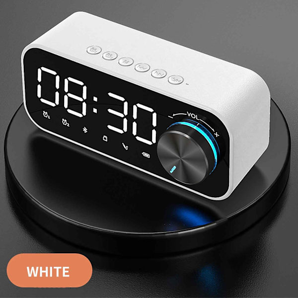 Digital Klocka Ny Smart Spegel Bluetooth Högtalare Subwoofer Bärbar Mini Stereo Miniklocka Hem Alarmklocka Kort