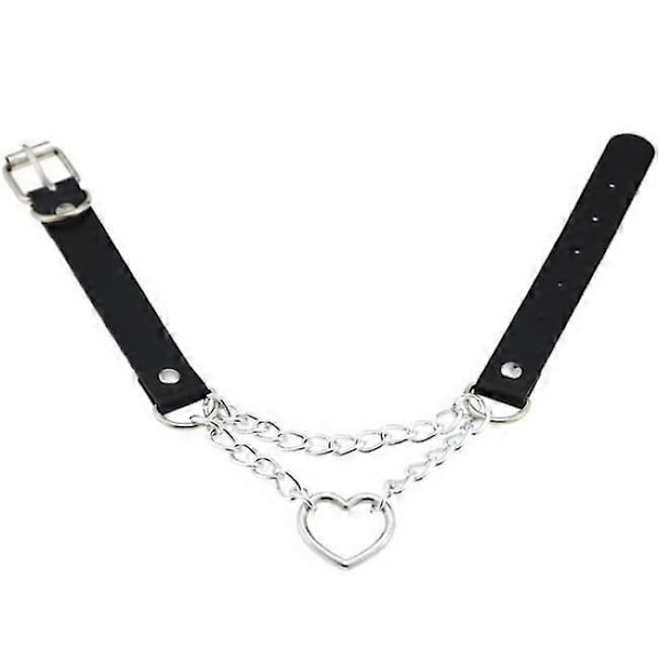 Choker - Hjerte - Kjede - Musta Svart