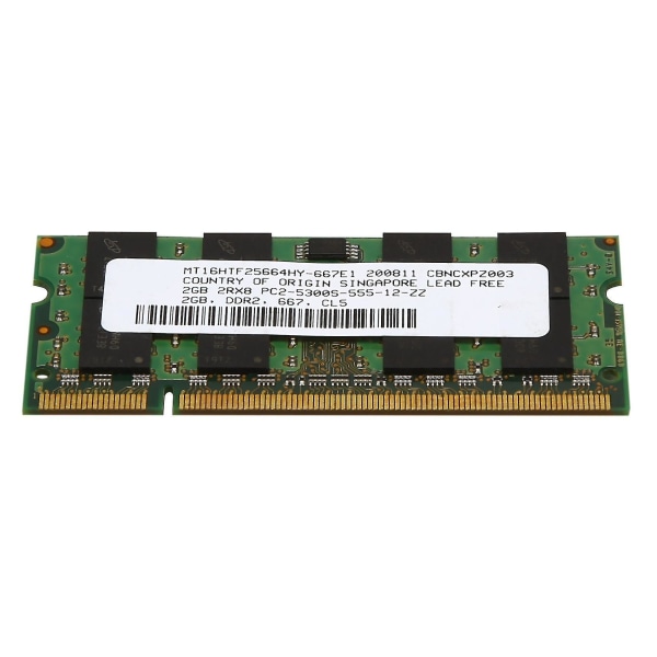 2GB DDR2 RAM-hukommelse 667MHz PC2 5300 Laptop RAM Memoria 1.8V 200-pin SODIMM til Intel AMD (haoyi-YUHAO