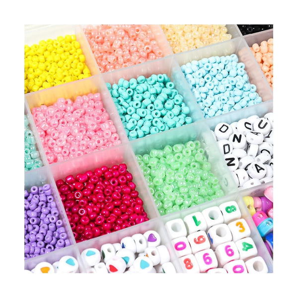Kirjehelmilaatikko värikäs set , jossa on tarvikkeita Tee itse -materiaalia avaimenperän tekemiseen Br