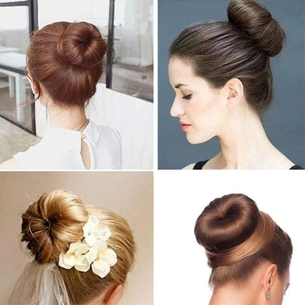 3 kpl Quick Hair Donut Bun Band Maker Hiusnuttura työkalu Snap Hair Roller Naisten hiusten muotoiluvaahto Snap Snap Roll