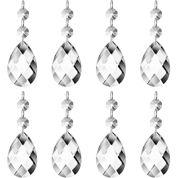 (24 st) 38mm Tårförmad Kristallberlock Kristallglas Chandelier Prisma Solfångare