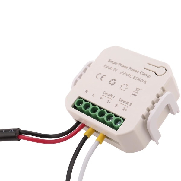 Tuya Smart Life Wifi Energimåler 80a Med Ct-klemme Kwh Strømforbruk Monitor Elektrisitetsstati