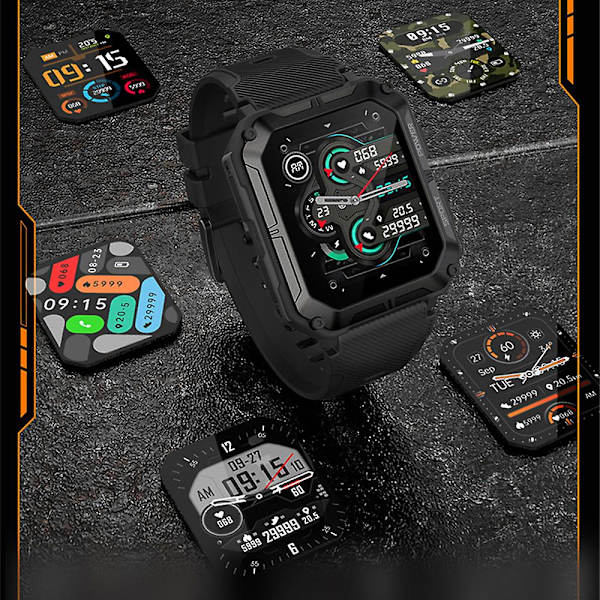Smartwatch til mænd 2023, IP68 Vandafvisende, 400mah, 7 Dages Batterilevetid, C20Pro