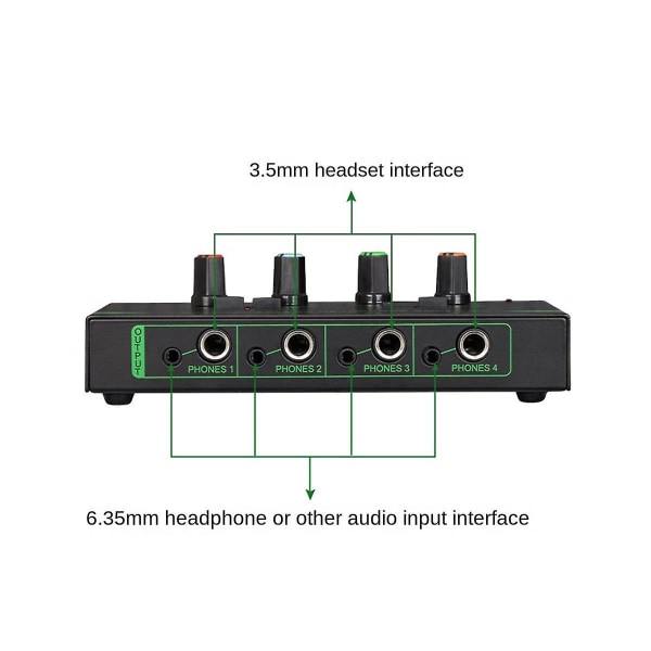 6 Kanavainen Mini Kuulokevahvistin Ha400 Ultrakompakti Stereovahvistin Kuulokkeille Mus