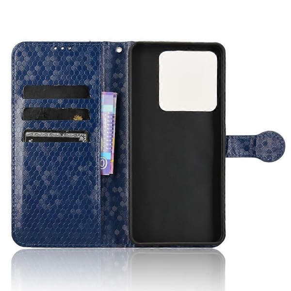 Til Xiaomi Poco M7 Pro 5G Redmi Note 14 5G Wallet Case Dot Pattern Imprint PU Læder Telefoncover -