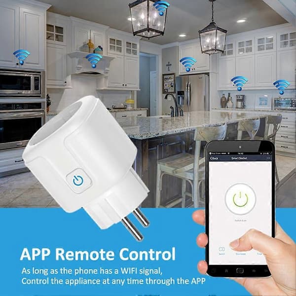 Tuya WiFi Smart Socket Plug 16A/20A EU - Strömövervakning & APP-kontroll fungerar med Alexa Google Home 20A EU PLUG