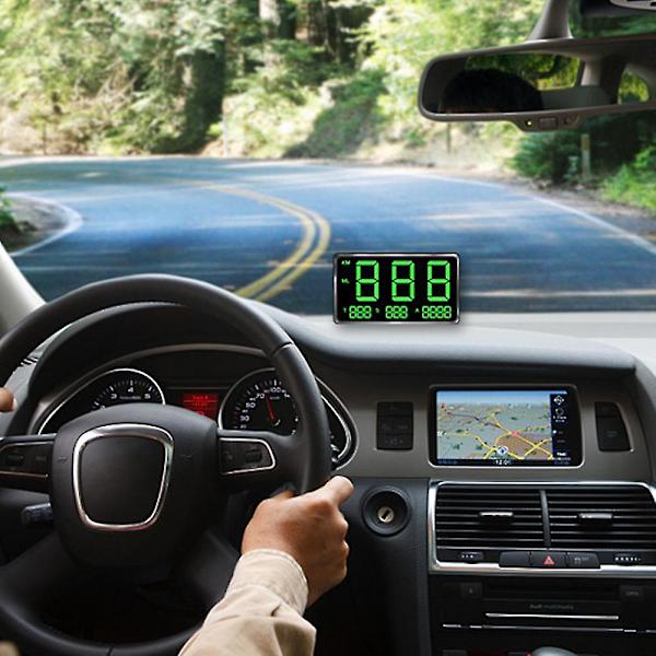 Universal Hud Heads Up Display Stor Skärm Digital Hastighetsmätare Höjd Fg