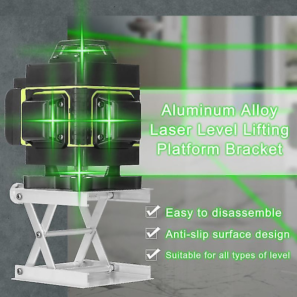 360° Rotationsbart Stativ i Aluminiumlegering med 1/4'' Interface, Finjustering, för Lasernivå