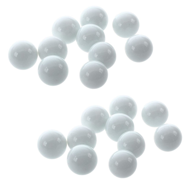 20 stk Marmor 16mm Glas Marmor Knicker Glaskugler Dekoration Farve Nuggets Legetøj Hvid