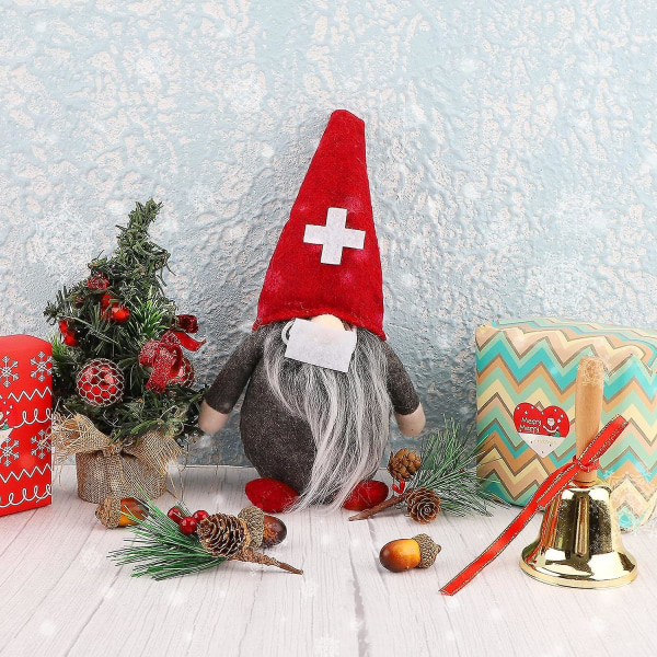 Håndlavede Julenisser,karantæne Gnome Plysdukker Svenske Santa Tomte Decoration,nordic Elf Nurse Nurse Ornaments Christmas Home Decoration Gifts