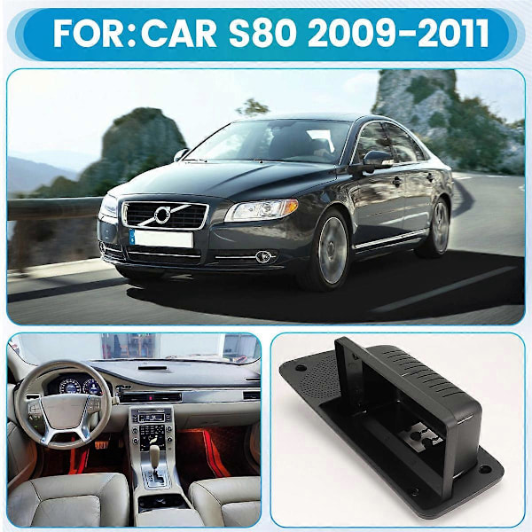 9 Tommers Bil Fascia Ramme Adapter Android Radio Dash Monteringspanel Kit for S80 2009-2011