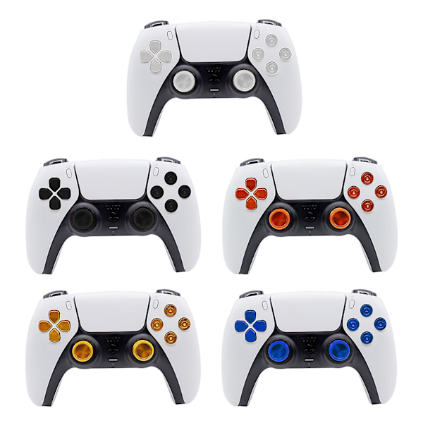 Metallknappsats for Chrome Analogknapper Controller Joystick Gamingdeler