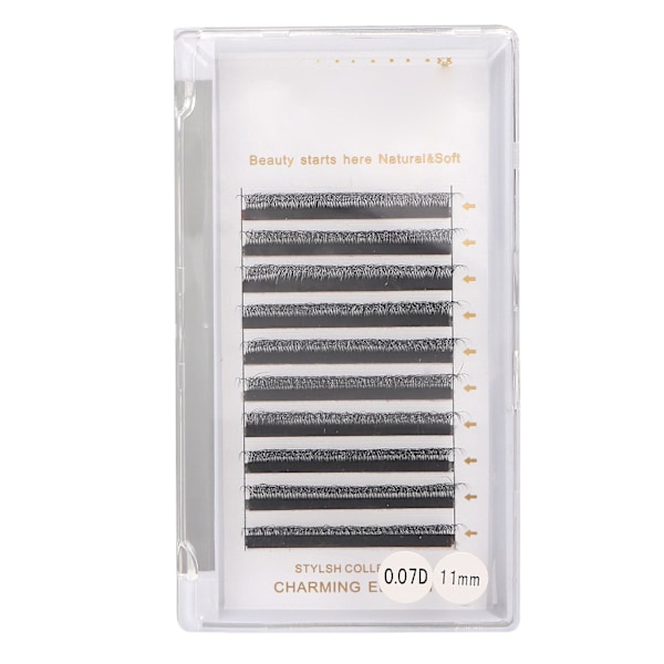 Lashes Clusters Fanning 3d 10 Rows 0.07mm D Curl Light Soft Extension False Eyelashes For Makeup 11mm Length