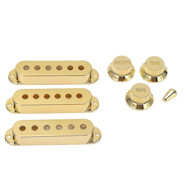 3 stk. Gitar Pickup Deksel Knapper 6 Hull Gull Gitarer Brytere Spisssett Tone Knappsett