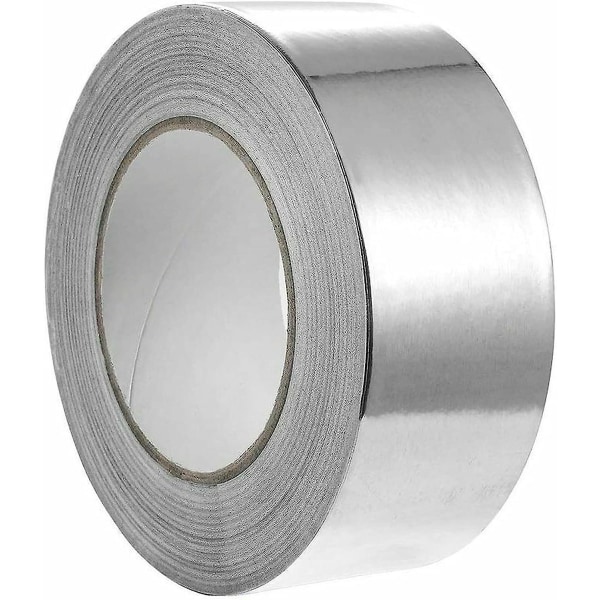 Aluminiumfolietejp, vattentät, brand-, vatten- och värmebeständigt lim för reparation, isolering och tätning 48 mm X 50 m (rulle X 1, silver)