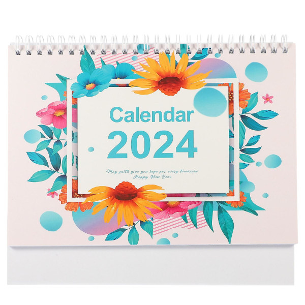 Skrivebords Kalender 2024 Skrivebords Kalender Ornament Stativ Opp Flip Kalender Dekor Skrivebords Kalender