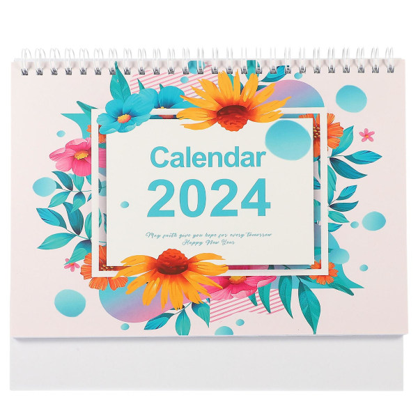Skrivebordskalender 2024 Skrivebordskalender Ornament Stand Up Flip Calendar Decor Desktop Calendar