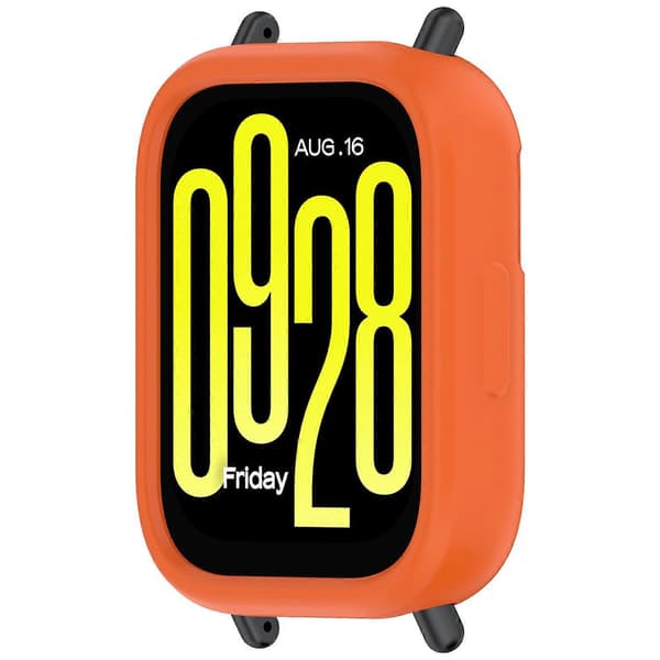 För Xiaomi Redmi Watch 5 Active Silikon Klockfodral Stötsäker Stötfångarram - Orange