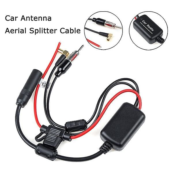 Universal DAB + FM Bilantenne Splitterkabel Digital Radio + Forsterker Tilbehør