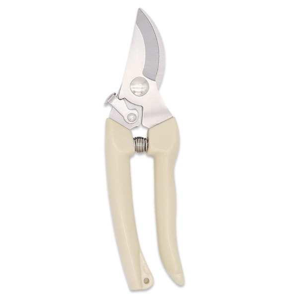 Stainless Steel High Hardness Garden Shears with Elastic Spring - Safe Lock and Effort-Saving Design