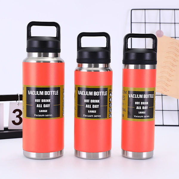 1100ml 304 rostfritt stål termosmugg utomhus bärbar handhållen sport vattenflaska dubbelskikts vakuum bergsklättring vattenkokare