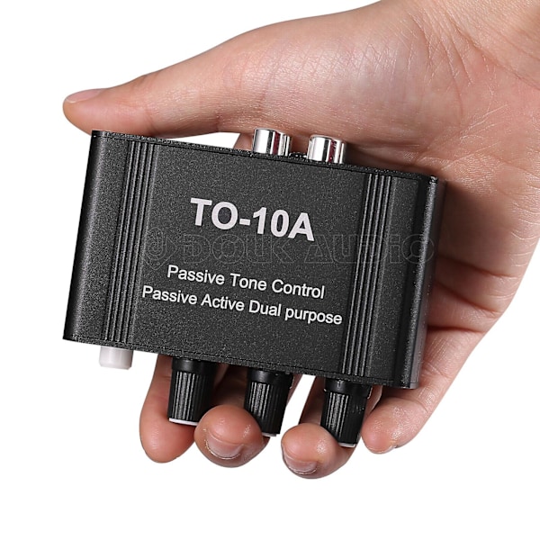 Mini Audio Attenuator 3,5 mm/RCA Volumenstyring Stereo Forforstærker W/tone Control Fg