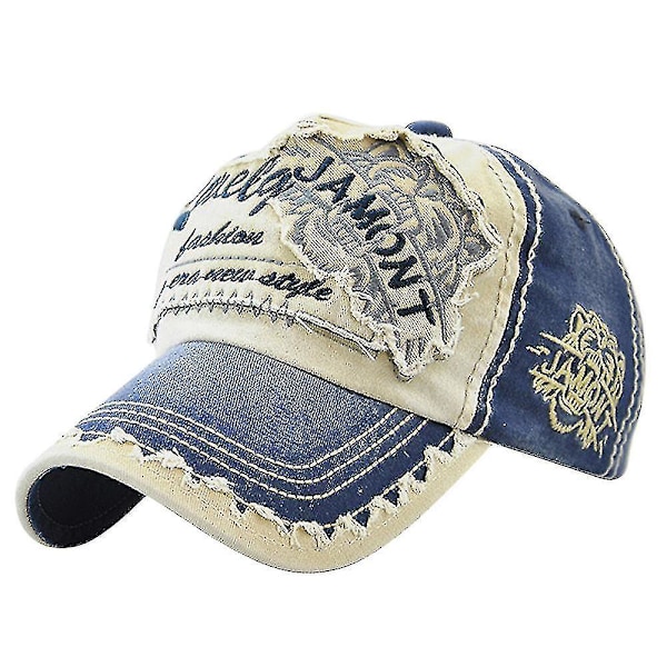 Hatter Tigerhode Solskjerm Dame Broderte Baseball Caps Casual Caps Blå