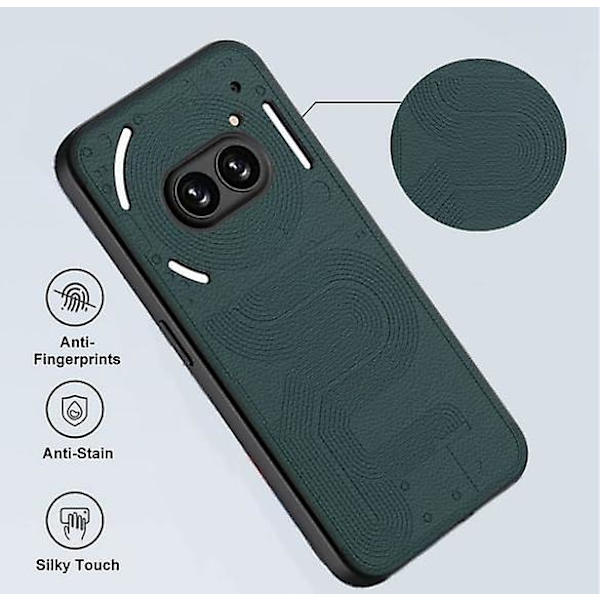 For Nothing Phone (2a) Etui, for Nothing Phone (2a) Deksel Matt Lær & PC Etui Silky Ultra Slim Fit Skrape Etui for Nothing Phone (2a)
