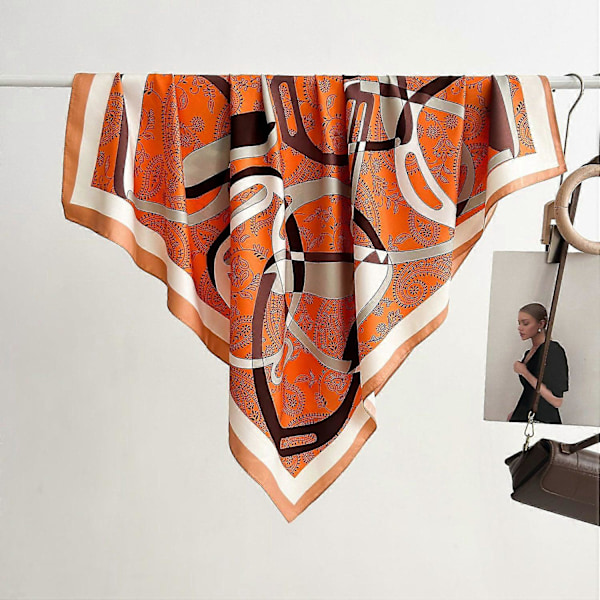 Lättviktig silkescarf Dekoration Fyrkantig 90/70/53cm Mångsidig Elegant Modeaccessoar Stil