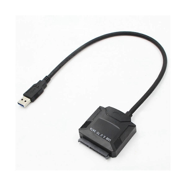 SATA-adapterkabel USB 3.0 til SATA-konverter 2,5/3,5 tommers stasjon for HDD SSD USB3.0 til SATA-kabel, Nei