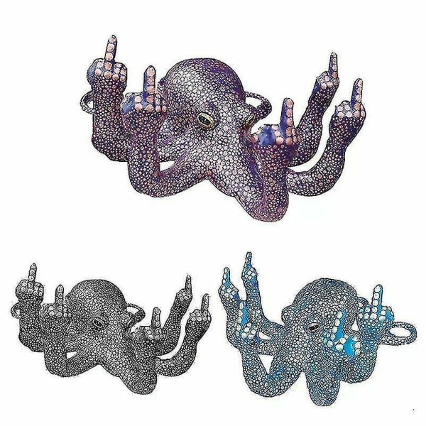 Mellomfinger blekksprutstatue Lysende gest Sint blekksprut til husholdningsdekorasjon