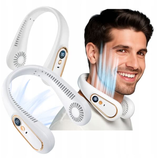 5-trins USB Bærbar Halsventilator med LED