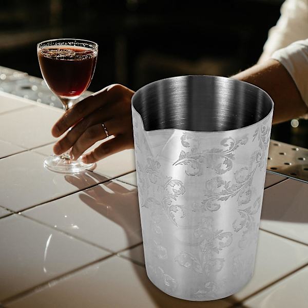 Rørekopp i rustfritt stål 500ml Cocktailkopp Moskva-terningkopp Bartenderverktøy Bar Cocktailglass