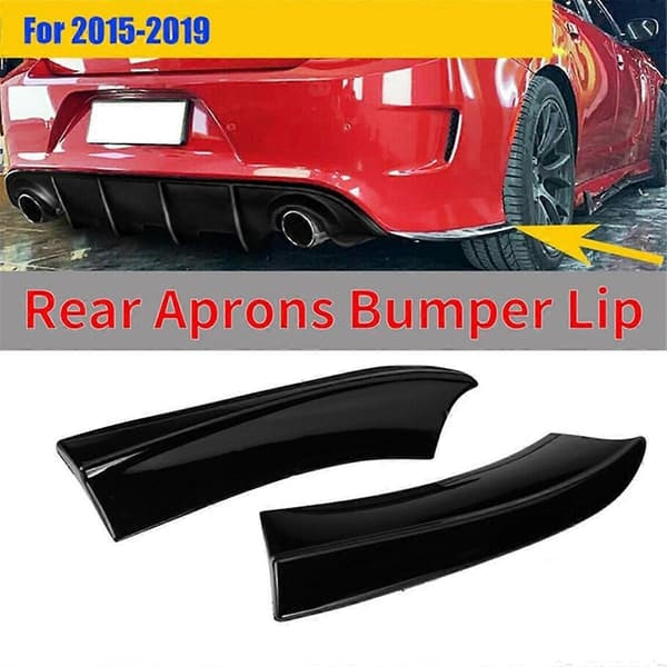 Til Charger RT SXT 2015-2023 Bageste Spats Kofangerlæbe Splitter Diffuser Canard Spoiler Blank Sort