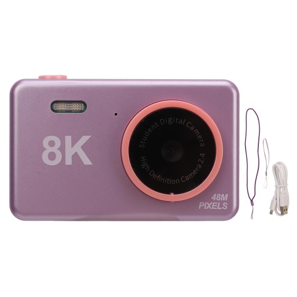 Lasten digitaalikamera 48 megapikselin HD-kaksoiskamera 2,4 tuuman Ips-näyttö Kannettava Kompakti Söpö Selfie-kamera lapsille Pojille Tytöille Joulun syntymäpäivälahjat
