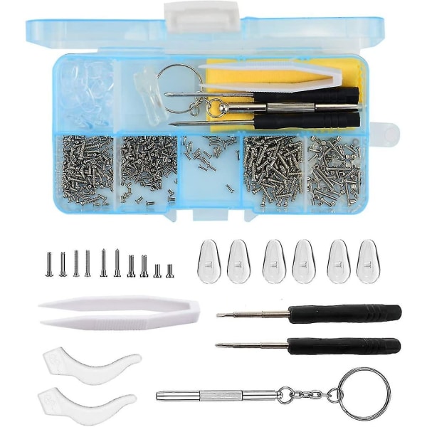 Eyeglass Sunglass Glasses Repair Tool Kit, 500 Pcs Spectacle Repair Screwdriver