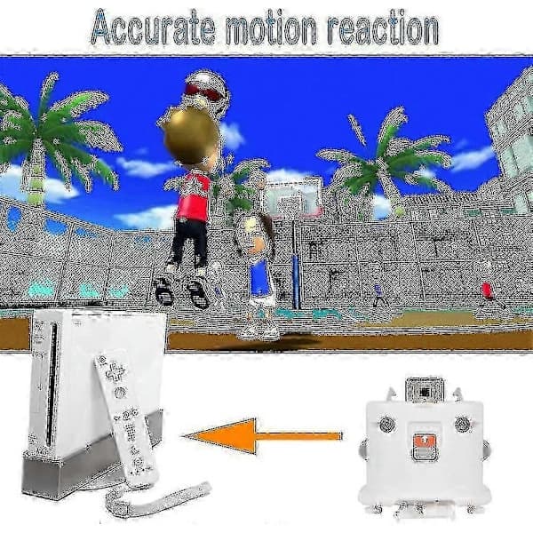 2 Motion Plus Adapter Sensor til Wii Remote, Motion Plus Adapter Accelerator Erstatning til Wii Motion Plus Adapter Hvid