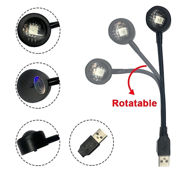 1x USB Solnedgangslampe LED Regnbue Neon Nattelys Projektor Fotografi Væg Atmosfære Belysning Til Soveværelse Hjem Værelse Dekoration Gave