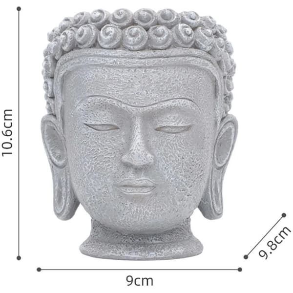 Blomsterpotte formet som et Buddha-hode