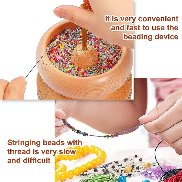Træperlespinder Perlespinder gør-det-selv-smykkefremstillingsbeslag, der bruges til hurtig perlestrengning af perlestrenge