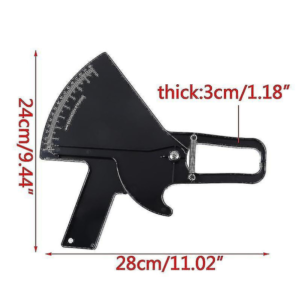 80 mm Hudfold Caliper Kroppsfett Caliper Fitness Tester Analyzer Fettmåleverktøy