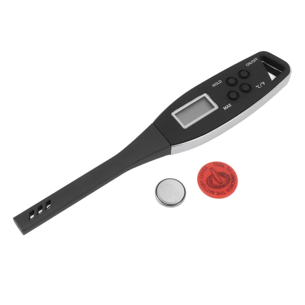 Digitalt mattermometer Nøyaktig øyeblikkelig avlest termometer Kjøkkenverktøy for grilling Matlaging Svart