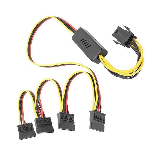 Grafikkort 6PIN til SATA harddisk strømkabel 12V til SATA harddisk kabel Step-Down Volt